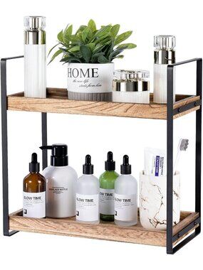 New 2-Tier Bathroom Counter Organizer 13.2 inch Vanity Coffee Bar Tray Shelf
